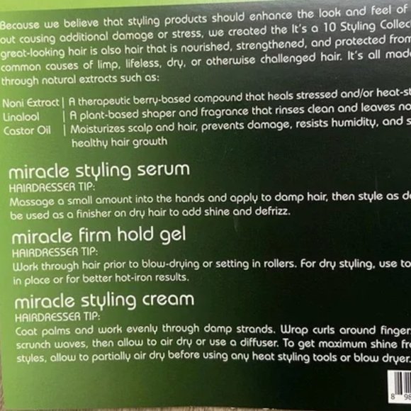 New It’s a 10 Miracle Styling Serum, Styling Cream, Firm Hold Gel x 5 - Picture 3 of 3